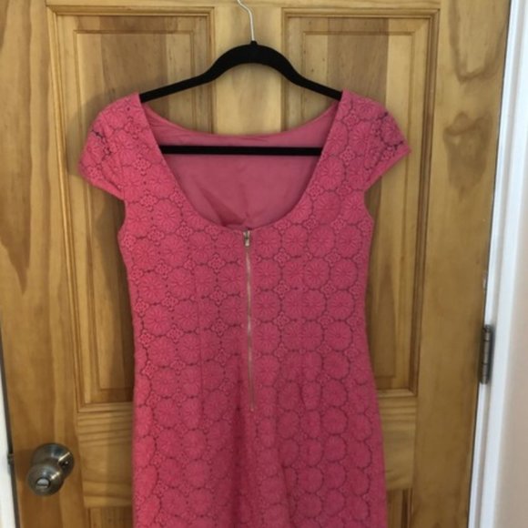 Lily Pulitzer Pink Lace and Stitched Flower Cocktail Dress - Picture 2 of 8